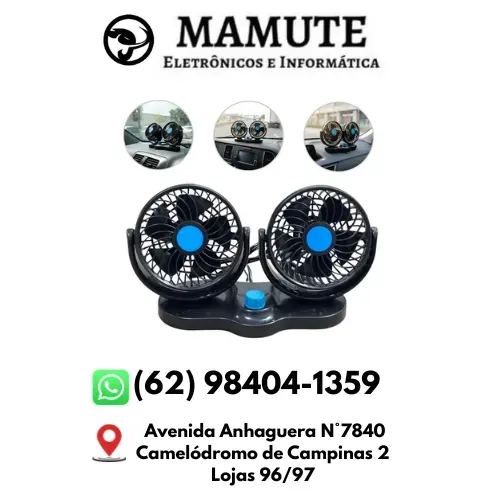 Ventilador Automotivo Duplo Com Ajuste P/ Caminhão 24v Carro