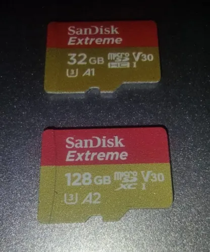 Cartão Extreme Sandisk 128gb + 32gb