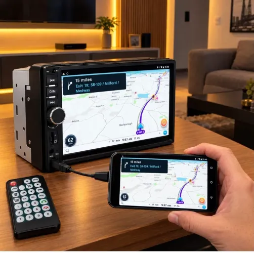 Central Multimídia First Option 7810h Com Espelhamento E Bluetooth Cor Preto