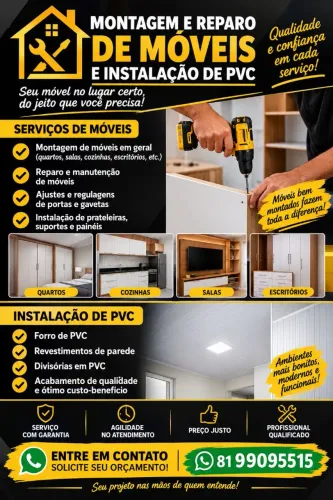 Montagem/Reparação de Móveis e Instalação de PVC