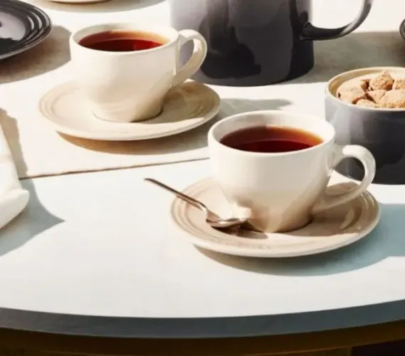 Sofisticado Jogo Canecas Capuccino Meringue Le Creuset