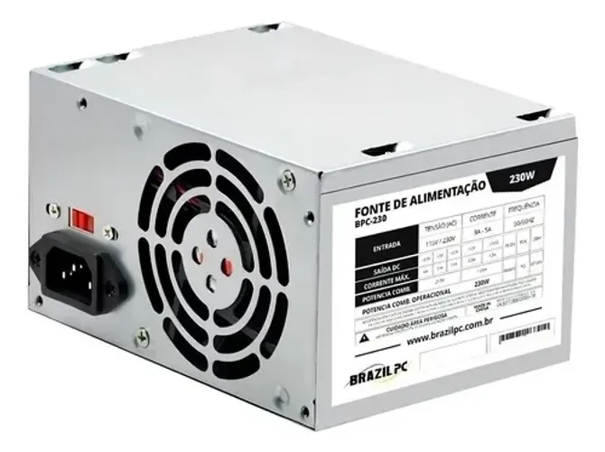 ATX Fonte 230W BrazilPc Nova