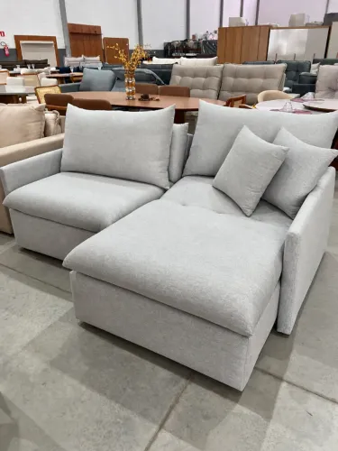 Sofá retrátil cinza caixa zero 1,96 m