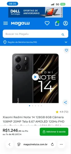 Redmi note14, 256GB