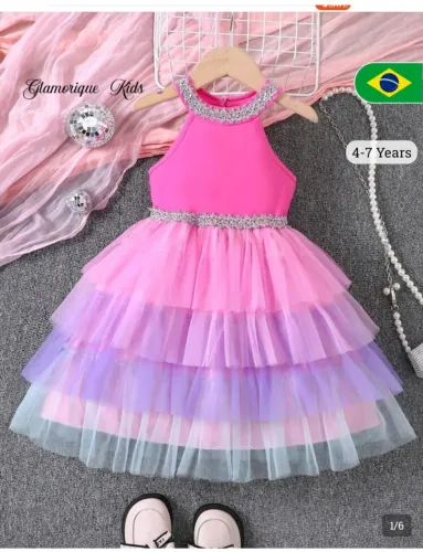 Vestido Menina Colorido festa