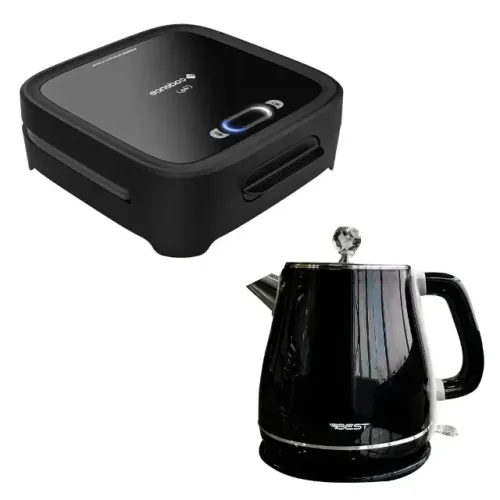 Kit Cozinha com Sanduicheira Cadence Click e Chaleira 1,8l Elétrica Best