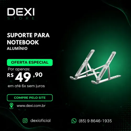 Suporte Apoio Ergonômico de Mesa para Notebook Ajustável Dobrável