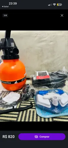 Filtro e bomba de piscina +Kit limpeza novos