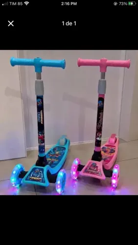 Patinete infantil lindo azul e rosa disponível sua criança vai amar