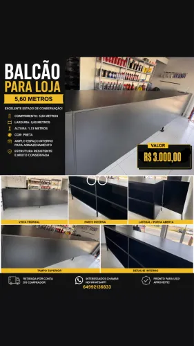 Balcão comercial grande 5,60 m