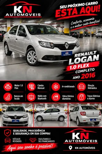 Renault Logan Authentique Hi-flex 1.0 16V 4P 2016