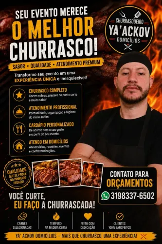 CHURRASQUEIRO EM DOMICÍLIO | YA'ACKOV | Seu Evento Merece o Melhor Churrasco