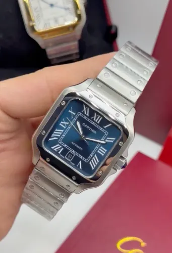 Relógio Cartier Santos 41mm Azul