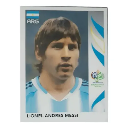 Figurinha do Messi raridade copa 2006