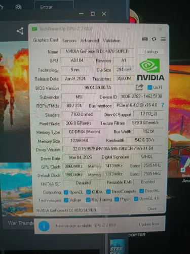 RTX 4070 SUPER MSI VENTUS X2