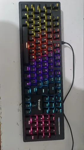 Teclado Mecânico Gamer TGT Sherman V3 ABNT2 (Switch Azul / LED Rainbow)