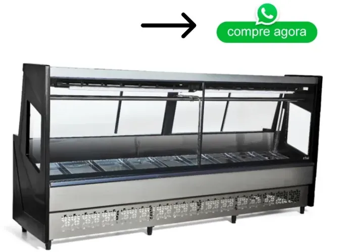 Balcão de Açougue Vidro Reto 3M Polar