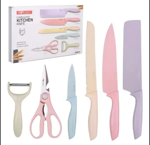 Kit de Facas Inox para Cozinha 6 Peças