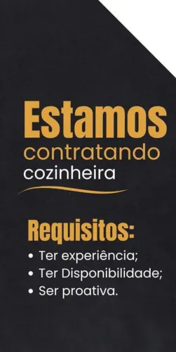 Cozinheira, auxiliar de cozinheira, atendente, churrasqueiro