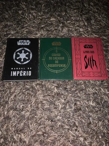 3 livros star wars capa dura