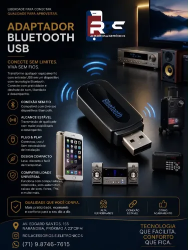Adaptador Bluetooth Para Som P2/USB