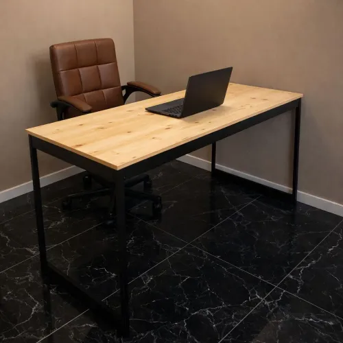 Mesa estilo industrial metal e madeira fazendo sob medida e planejados