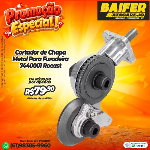 Cortador de Chapa Metal Para Furadeira 7440001 Rocast