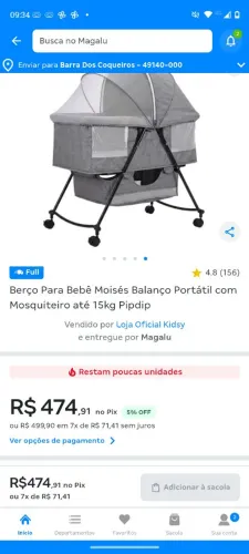 Berço para bebê Moisés portátil, até 15kg