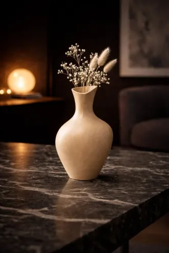 Vaso Moderno - Bege Caucasiano - 18 cm