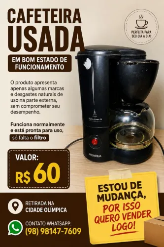 Cafeteira Usada - Em Bom Estado de Funcionamento