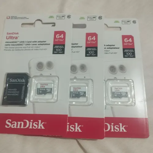 Cartão de memória SanDisk 64 GB Novos lacrado.