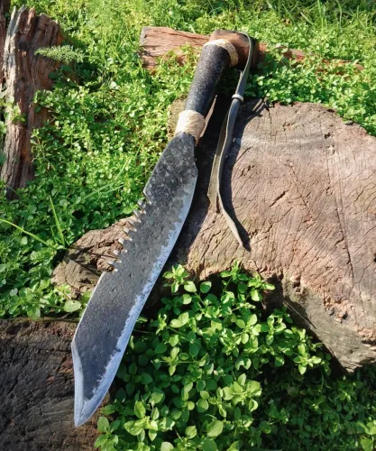 Faca Artesanal Relíquia Feita De Foice Antiga Em Carbono 6mm