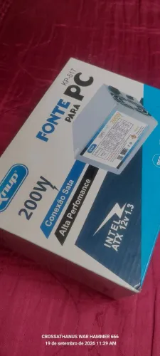Fonte pc 200w na caixa troco por mouse sem fio