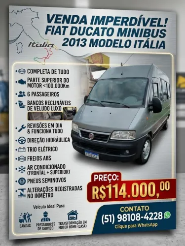 Fiat Ducato Minibus 2.3 T.alto ME Diesel 2012