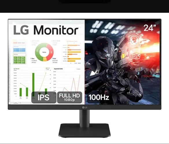 Monitor PC Gamer LG 24?- IPS, Full HD, 100Hz, HDMI, Preto - 24MS500-B