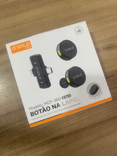 Microfone de Lapela Gold
