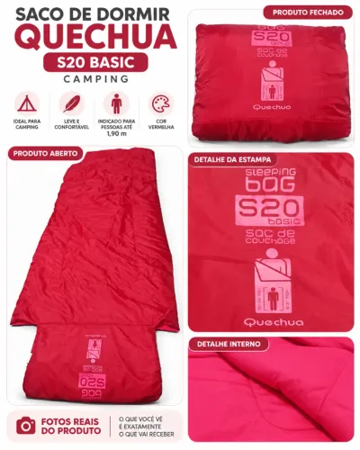 SACO DE DORMIR QUECHUA S20 BASIC | CAMPING E VIAGENS