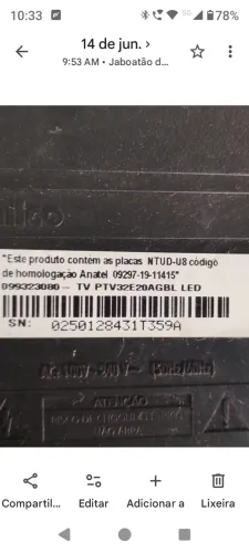 Tv com display quebrado