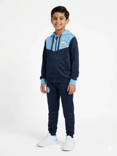 Conjunto Agasalho infantil Manchester City Touca