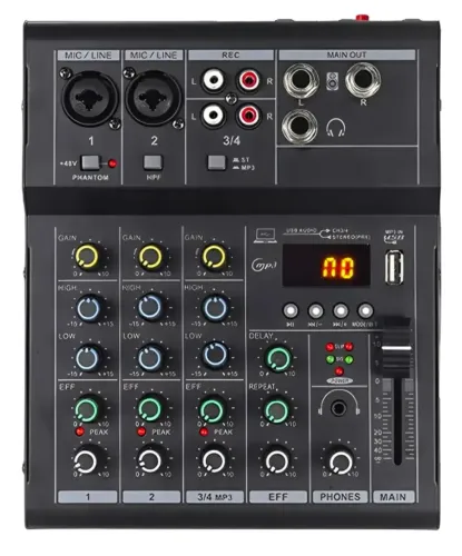 Mesa de Som 4 canais - Mixer CT-40S