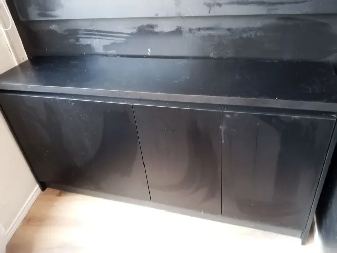 Armário de escritório MDF preto