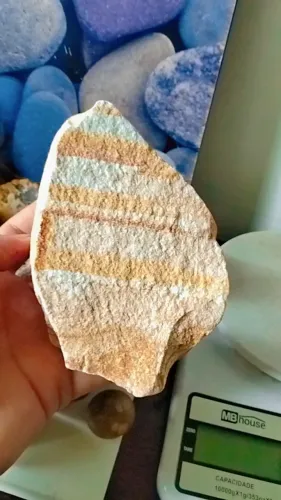 Arte em pedra natural Arenito colorido 500g