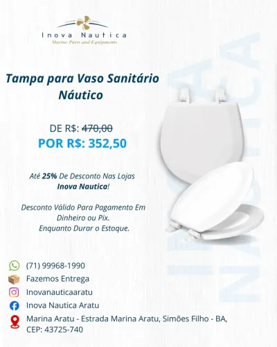 Tampa para Vaso Sanitário Náutico