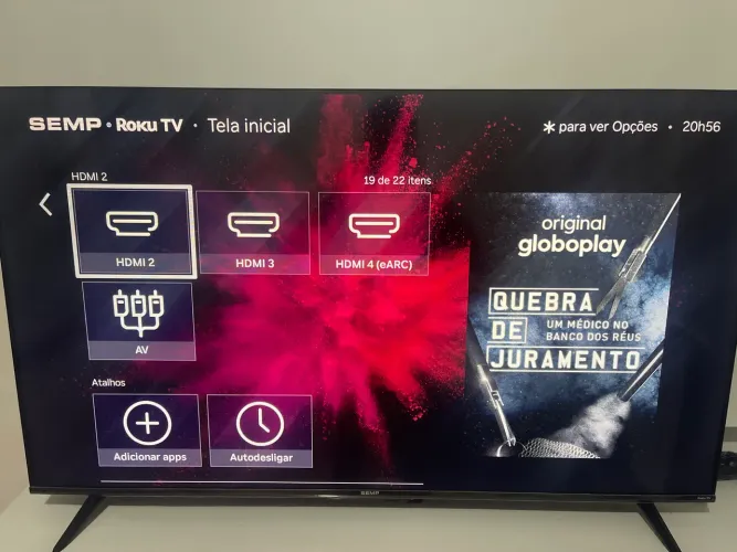 TV 50? 4K Roku - COM DEFEITO NA TELA 