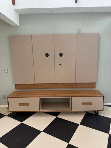 Bancada com Painel para TV até 75" com LED