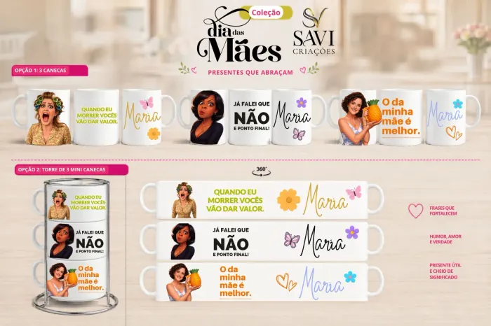 Presentes personalizados dia das mães 