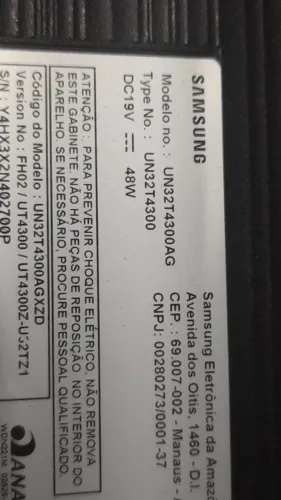 tv samsung 32 polegadas smart com a tela quebrada nao tenho a fonte