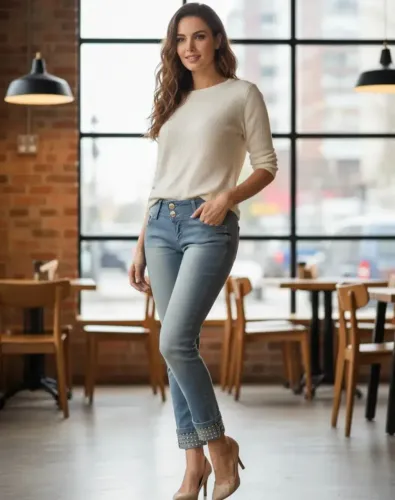 Calça jeans Jezzian Com Laycra 40