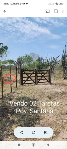 Vendo 02 tarefas de terra medindo 8.850m²