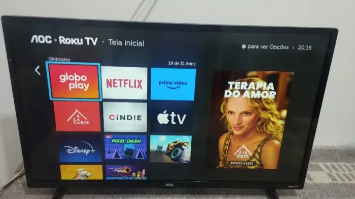 tv smart aoc roku 32 polegadas